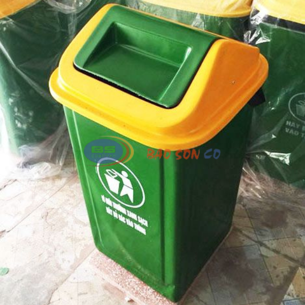 Thùng rác nhựa 90 lít nắp lật Thùng rác nhựa 90 lít nắp lật