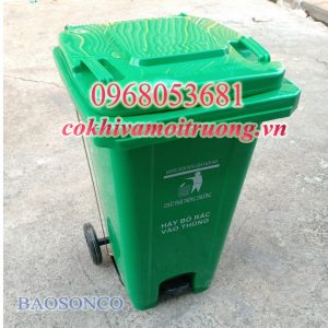 thùng rác đạp chân 120 lít