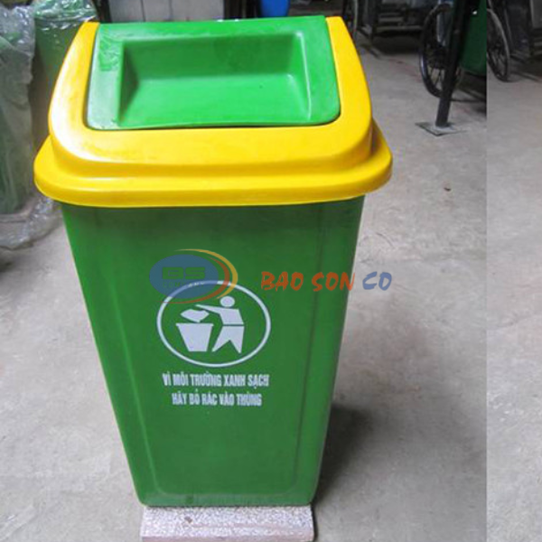Thùng rác nắp lật 90 lít Thùng rác nắp lật 90 lít