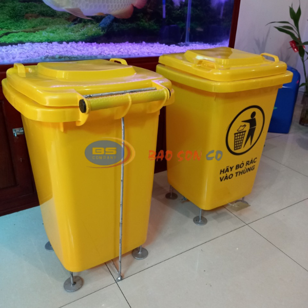 Thùng rác 60 lít đạp chân sắt Thùng rác 60 lít đạp chân sắt