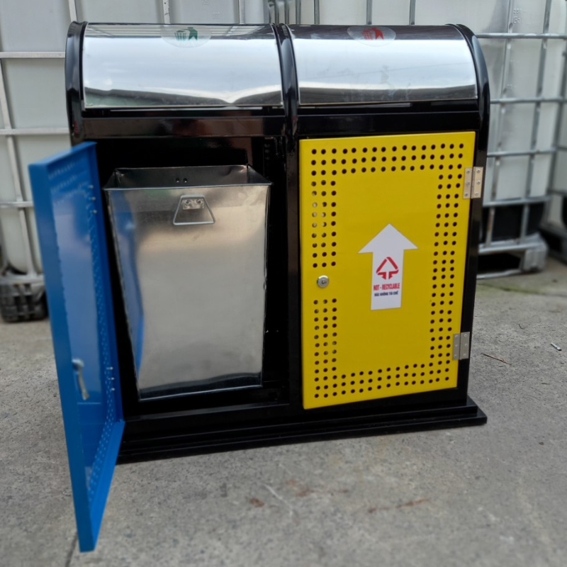 Thùng rác 2 ngăn ngoaid trời Thùng rác 2 ngăn ngoaid trời