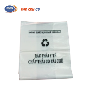 Túi rác y tế màu trắng