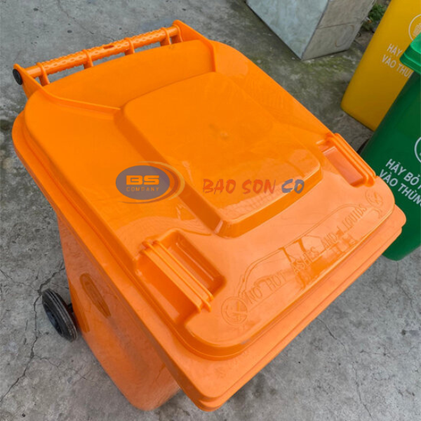 Nắp thùng rác 240 lít cam Nắp thùng rác 240 lít cam