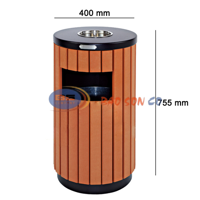 Kích thức thùng rác tròn giả gỗ Kích thức thùng rác tròn giả gỗ