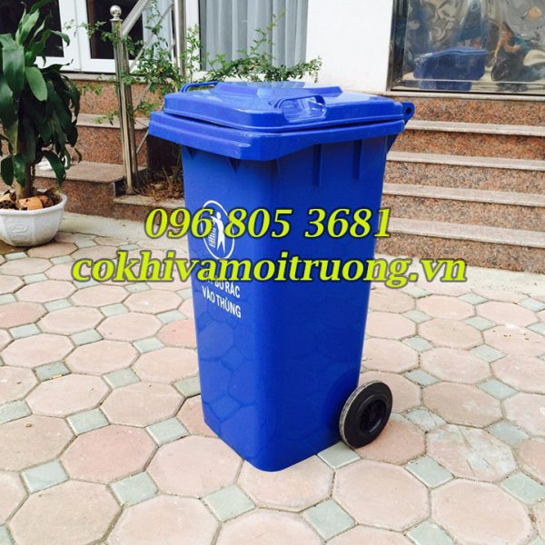 Thùng rác xanh dương 240l (2)