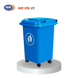 Thùng rác nhựa 60 lít có bánh xe