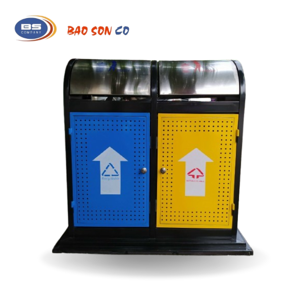 thùng rác ngoài trời 2 ngăn Thùng rác ngoài trời 2 ngăn