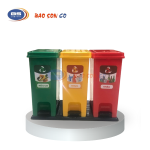 thùng rác phân loại 3 ngăn
