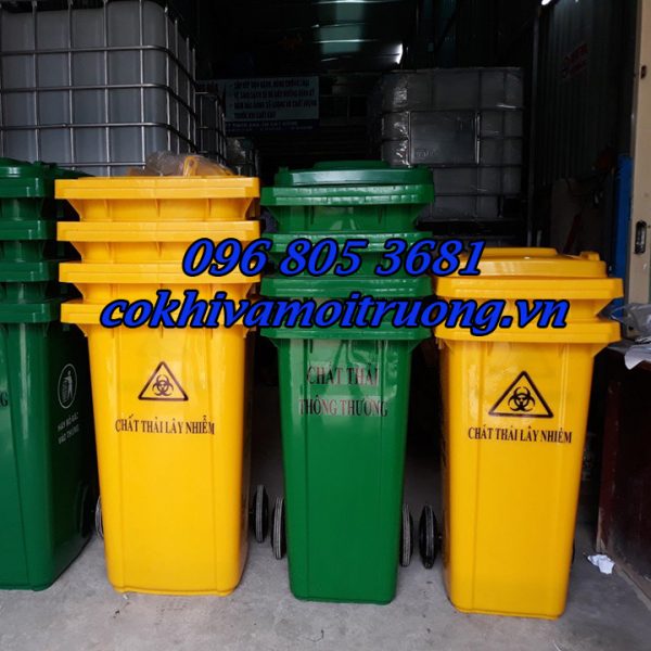 Thùng rác y tế nhựa HDPE 120l