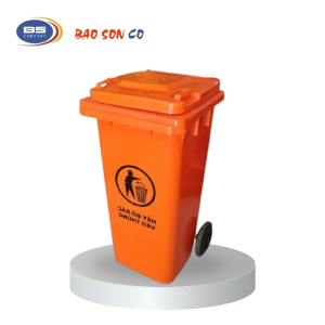 THÙNG RÁC 120L TIÊU CHUẨN MÀU CAM