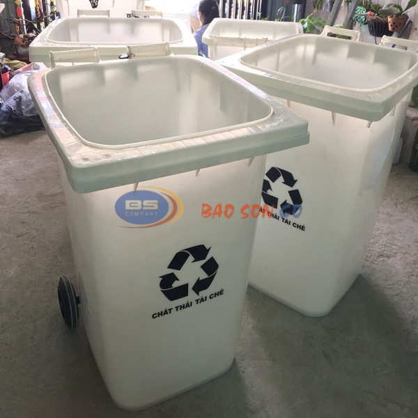 THÙNG RÁC 240 LÍT TRẮNG THÙNG RÁC 240 LÍT TRẮNG
