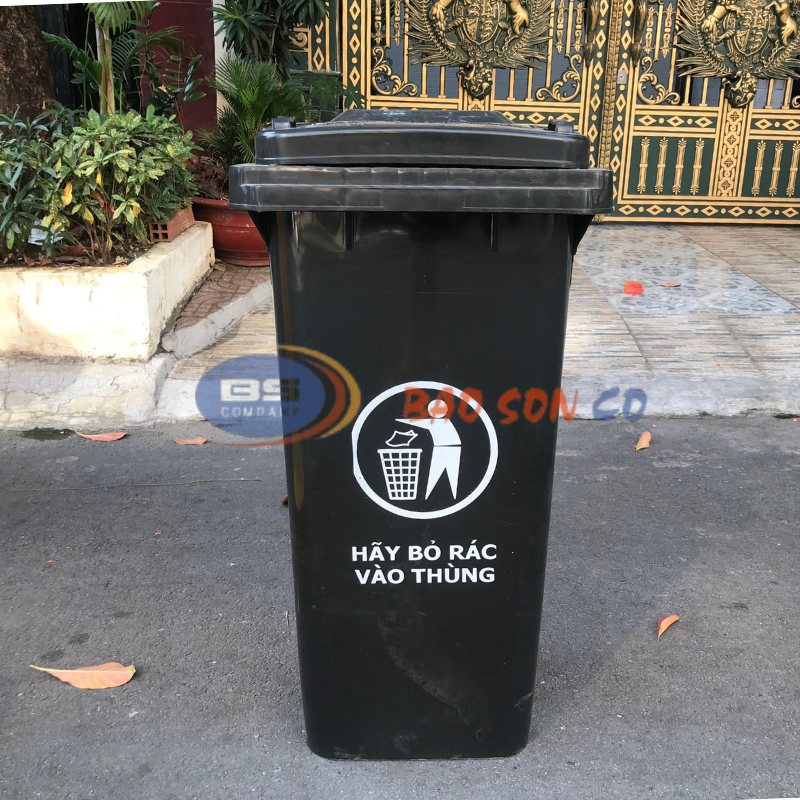THÙNG RÁC 120L TIÊU CHUẨN MÀU ĐEN THÙNG RÁC 120L TIÊU CHUẨN MÀU ĐEN