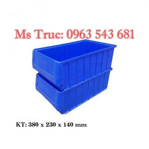 Thùng nhựa đặc KPT01 380X230X140 mm