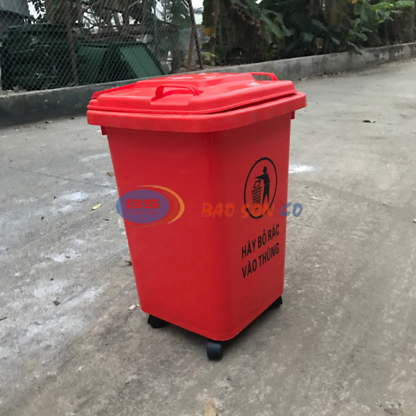 thùng rác nhựa hdpe 60 lít đỏ thùng rác nhựa hdpe 60 lít đỏ
