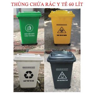 thùng chứa rác y tế 60l