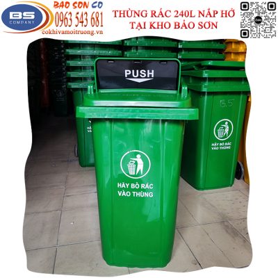 Thùng rác nắp hở 240l tại kho Bảo Sơn
