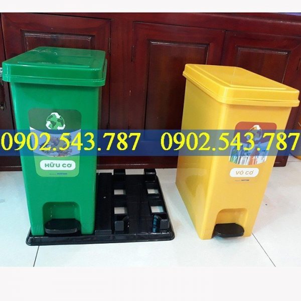 thùng 2 ngăn phân loại rác