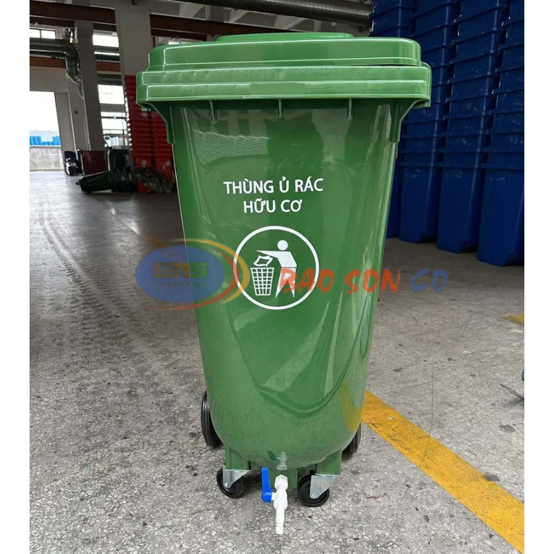 Thùng rác 120l có vòi
