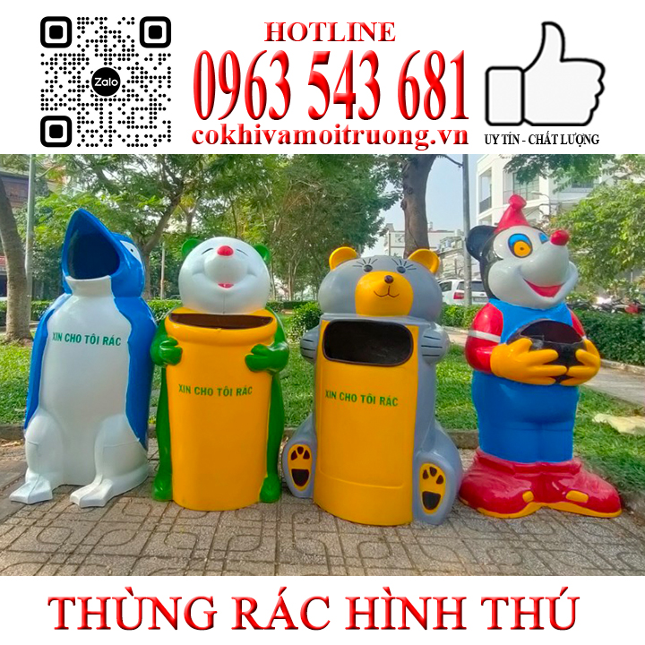 Thùng rác hình thú