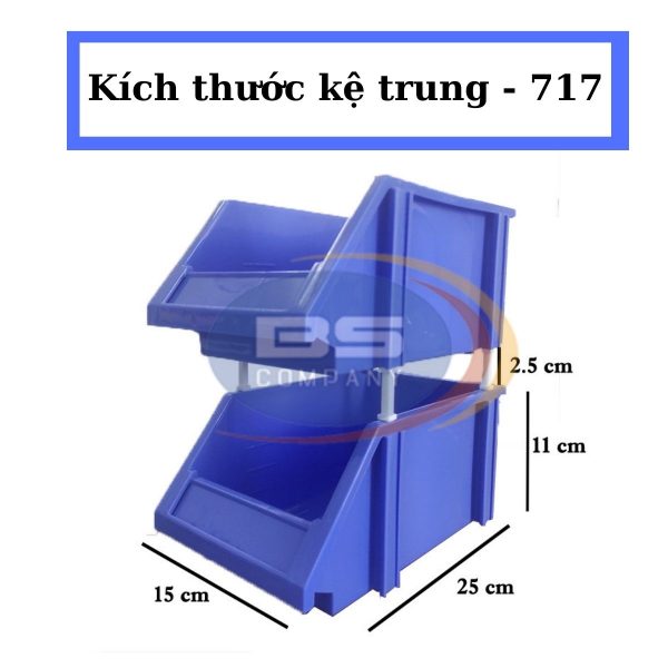 Kích thước kệ nhựa trung