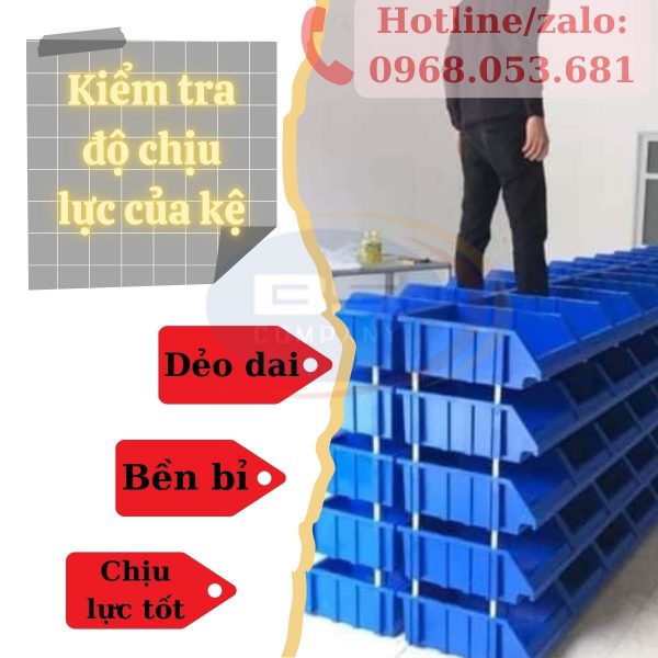 Test độ bền chịu lực của kệ nhựa dụng cụ đa năng