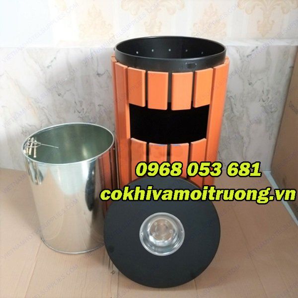 Thùng rác gỗ đơn vuông A78.C