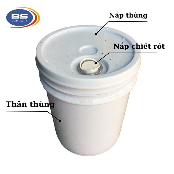 Cấu tạo xô nhựa 20 lít có nắp chiết rót