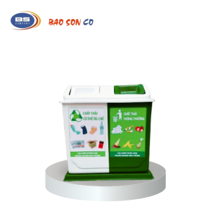 THÙNG RÁC NHỰA 2 NGĂN