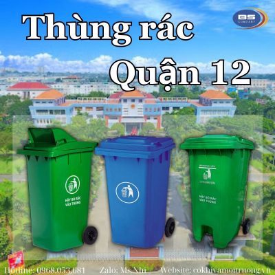 Thùng rác nhựa 240 lít quận 12