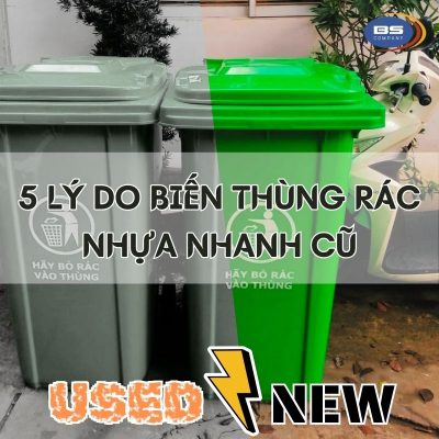 Thùng rác nhựa cũ