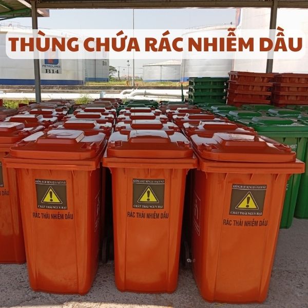 Thùng chứa rác nhiễm dầu