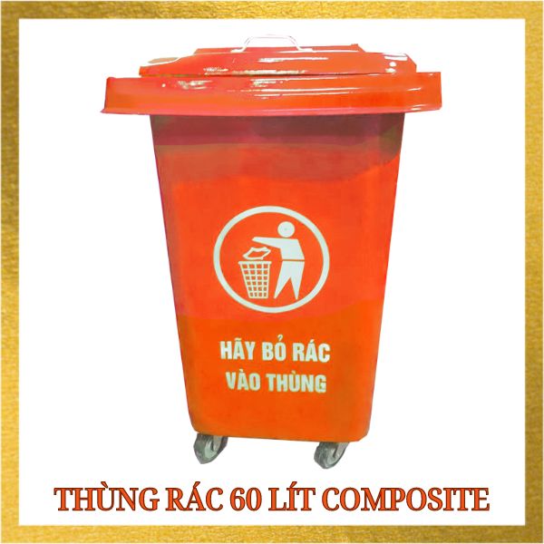 Thùng rác 60 lít composite