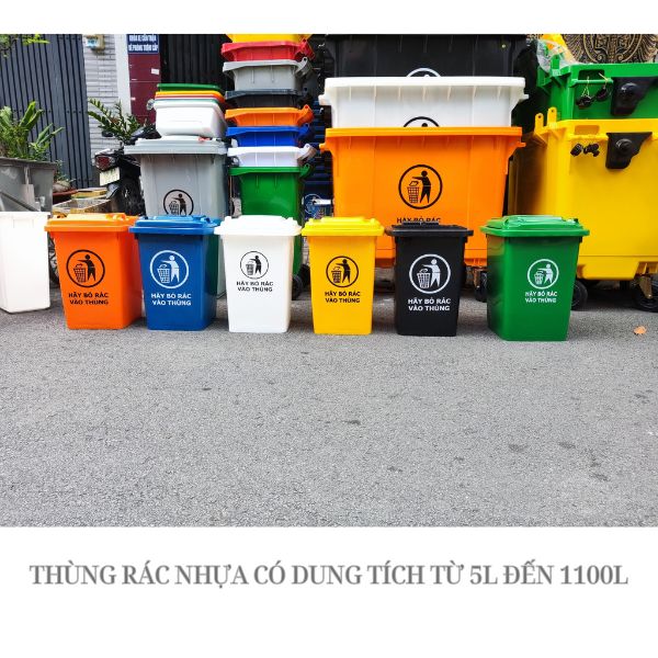 Dung tích thùng rác nhựa