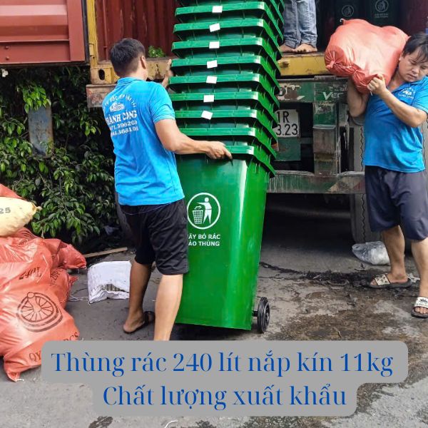 Thùng rác 240 lít chất lượng xuất khẩu