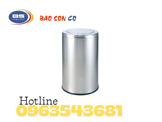 Thùng rác inox nắp lật 