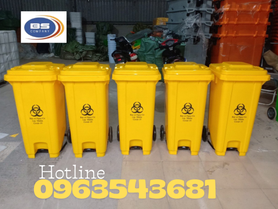 Thùng đựng chất thải lây nhiểm đạp chân giữa 