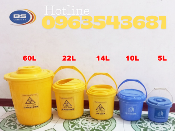 Xô rác thải y tế các loại