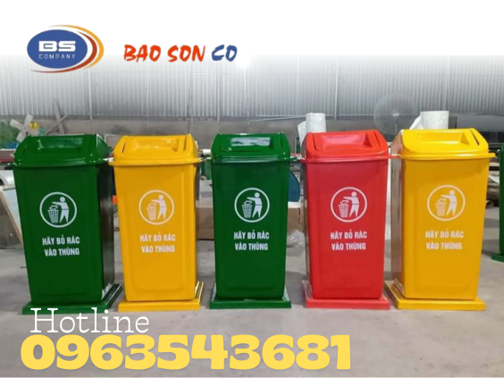 Thùng rác công nghiệp nắp lật 