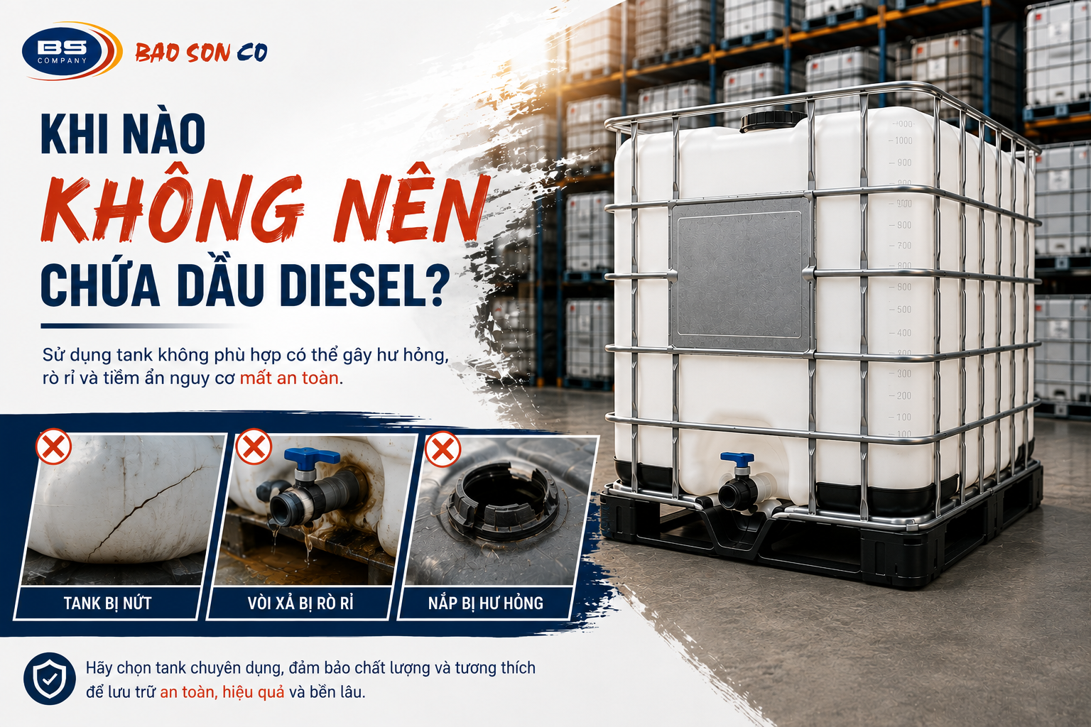 Khi nào không nên chứa dầu diesel
