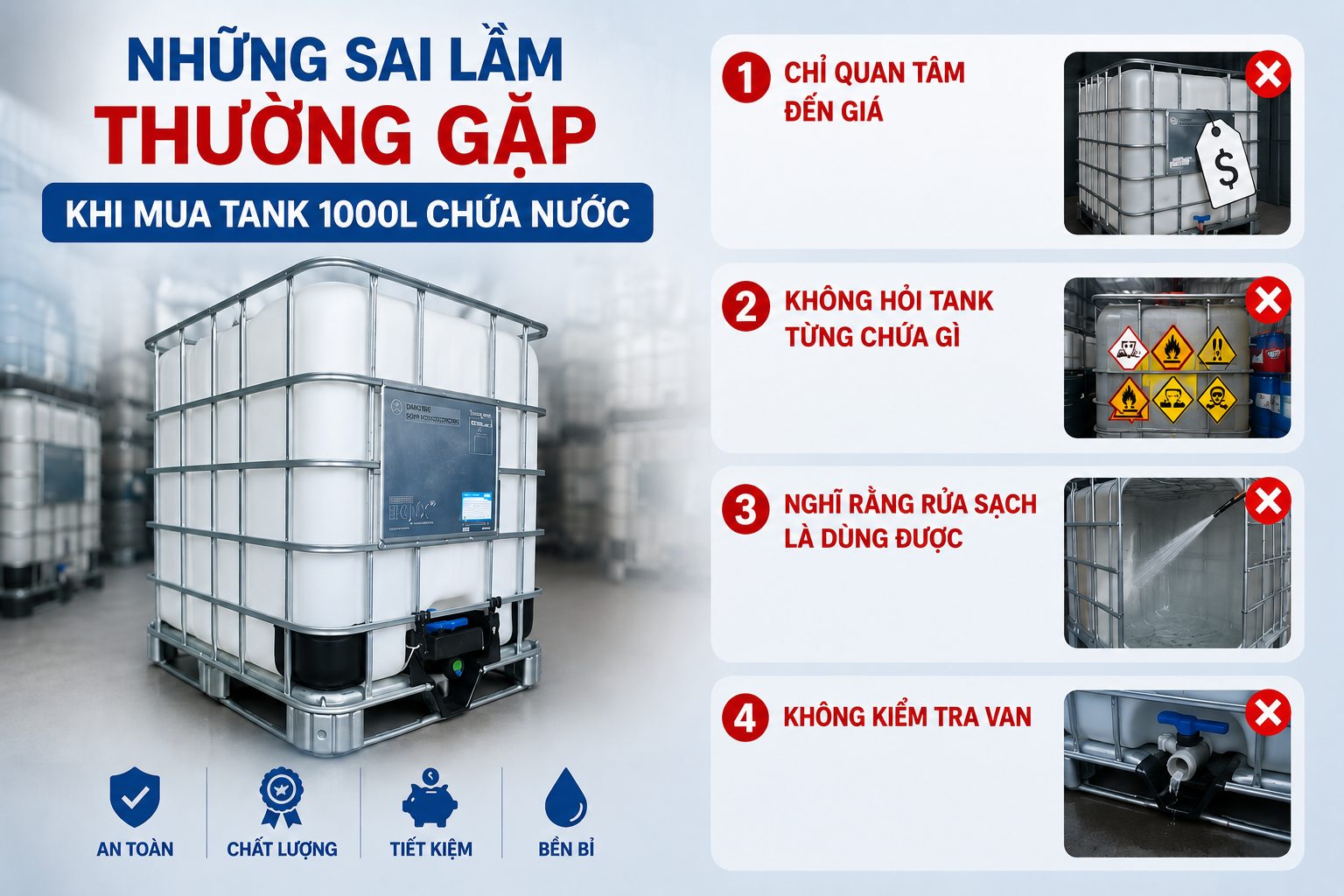 Những sai lầm khi mua tank chứa nước